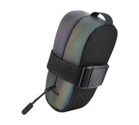 Hellery Reflective Storage Pouch for Road And Mountain Bike, Portable Capacity Saddle Bag with Strap, Colorful Reflective