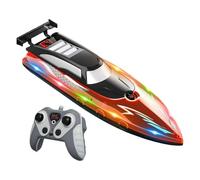 Hellery Remote Control Boat, Speedboat, RC Boat with Motor, Toy Gift for 6-12 Year Old Adults And Children in The Lake Pool, Red