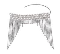 Hellery Rhinestone Hair Chain for Women Gifts Head Chain for Carnivals Cocktail Events