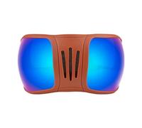 Hellery Riding Goggles for Horse, Adjustable Strap, Versatile Eye Protection for Horses on The Riding Trail, brown and blue