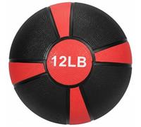 Hellery Rubber Medicine Ball Exercise Ball Workout Ball Fitness Ball With Textured Handling Surface And Reinforced Rubber Panels Suitable for Controlled Full, 12LBS