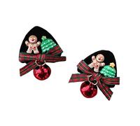 Hellery Set of 2 Christmas Hair Clips for Stage And Costume Events, Gingerbread Man