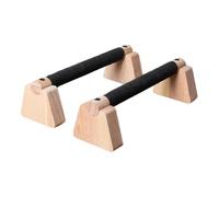 Hellery Set of 2 Push Up Bar Wooden Parallettes for Men And Women Portable Push Up Stand for Floor Exercise, 25CM