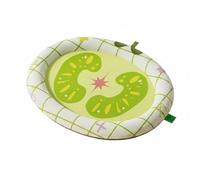 Hellery Sleeping Pad Round Dog Bed Pet Mat Cushion Nest With Thick Raised Edge And Stable PP Cotton Fill Breathable Peach Skin Cozy Resting Suitable for home, Yellow Green - Tomato Nest, M