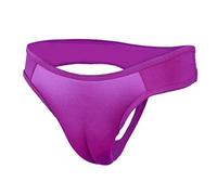 Hellery Soft Men Hiding Padded Panties Gaff Thong Shaper , Burgundy, XL