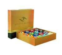Hellery Standard Billiard Balls Pool Balls Set Billiard Balls Cue Ball Resin Construction Regulation Diameter Balanced Weight Smooth Roll Suitable for bar competition home recreation