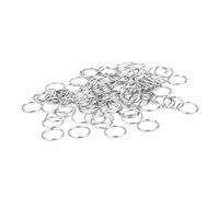 Hellery Strap Slides & Rings, Silver, 100 Pieces, O Ring 15mm