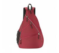 Hellery Tennis Carry Case Racket Bag Backpack Shoulder Bag with Cross Body Carry Option Polyester Lightweight Ease Suitable for Commuting Training Travel Gym, Array, Brick Red, Medium