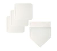 Hellery Throw Down Bases, Easy Setup of A Kickball Training Set with Bases for Kickball And Softball, white