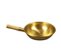 Hellery Traditional Copper Wok Handmade Copper Wok Versatile Stir-Fry Pan for Sautéing, Everyday Cooking, 32CM