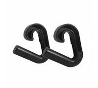 Hellery Training Handle Strength Training Handle Grip Attachment Pull Up Hook Row Bar Accessory With Secure Barbell Connection Diamond Texture Grip Suitable, Black, 90 Degree 1 PAIR