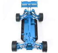 Hellery Vehicle Chassis Frame Rc Car Chassis Frame Assembly Kit Roller Replacement Upgrade Metal Aluminum Alloy With Shock Towers Preassembled Convenience Suitable for Wey Li Models, Sky Blue