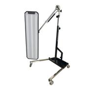 Hellery Vehicle Repair Lamp Automotive Body Panel Light With Adjustable Arm Rolling Floor Stand Stainless Steel Construction Suitable for shop repair bodywork service technician applications, Black