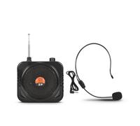 Hellery Voice Amplifier with Headset Mic Hands Portable Voice Amplifier Compact Portable PA System for Teachers, Tour Leaders, Classroom, With Wired Microphone