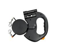 Hellery Walking Leash Full-Sphere Turn Double-Ended Retractable Dog Leash Compact for Routine Pet Walks, Black Double
