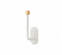 Hellery Wall Hook Organizer Hair Tie Holder Scrunchie Rack Headband Hanger with Space Saving Under Cabinet Or Wall Mount Suitable for Vanity Bedroom Entryway, Beech Wood, Oval Base Small Ball Hook