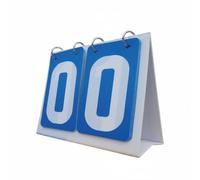 Hellery Waterproof Scoreboard Manual Flip Scoreboard Tabletop Score Keeper Portable Score With Waterproof Paper Cards Smooth Flip Metal Rings suitable for, 2-Digit, Blue Wp