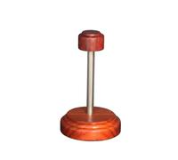 Hellery Wooden Display Base Stand Pedestal With Removable Post Solid Wood And Clean Gallery Look for Figures And Helmets suitable for collectors desks shelves , Red Pear Wood , Round Base
