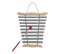 Hellery Wooden Xylophone Handheld Xylophone Well-Tuned Percussion Toy with Mallet for Beginners, Young Children, Music Lessons, Silver