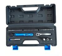 Hellery Wrench Set Tool Kit Adjustable Ratchet Driver Bits Socket Pieces Built in Scale Window Portable Carry Case Suitable for Home workshops Professional Mechanics Routine Maintenance