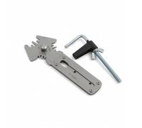 Hellery Zipper Repair Implement Zipper Installation Tool Zipper Jig Zipper Alignment Clamp Metal Body with Curved Markings Stable Clamping Handle with