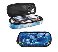 HELLHERO Adorable Dolphin Pencil Case for Kids Girls Boys Pen Bag Sturdy Pencil Bags Stationery Pouch Pen Case for Adults School Office Birthday Gifts