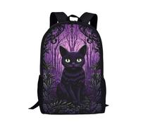 HELLHERO Black Cat Backpack for Girls 4-6 8-10 10-12 Kids School Bag Children Teen School Backpacks Preschool Elementary Middle School Bookbag Primary Schoolbag Travel Holiday Hiking Camping