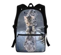 HELLHERO Cat Tiger Backpack for Girsl Boys Age 7-8 10-11 Kids School Bag Teenagers Backpacks Primary Junior High University Schoolbag Secondary School Bookbag High Middle School Daypack