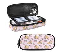 HELLHERO Cute Guinea Pig Pencil Case for Kids Girls School Pencil Pouch Sturdy Pen Bags Washable Pencil Holder Portable Carrying Case Women Cosmetic Bags