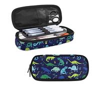 HELLHERO Dinosaur Pencil Case for Boys Girls Kids Pen Bag School Pencil Pouch Sturdy Pen Holder Box Stationery Organzier Markers Cases for Women Men School Office Gifts