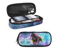 HELLHERO Horse Pencil Case for Adults Kids Pencil Pouch School Pen Bag Sturdy Pen Cases Holder Stationery Pouches Aesthetic School Office Supplies