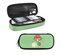 HELLHERO Mushroom Frog Pencil Case for Teen Girls Kids Pen Bag Sturdy Pencil Holder Multifunction Pen Box Storage Pouch Aesthetic School Supplies Gifts