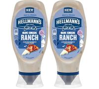 Hellmann's Blue Cheese Ranch Sauce made with Buttermilk for a tangy, bold burst of flavour 430 ML (Pack of 2)