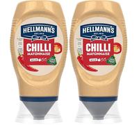Hellmann's Chilli Mayonnaise 100% recycled plastic bottle chilli mayo for burgers, wraps and sandwiches 250 ml (Pack of 2)