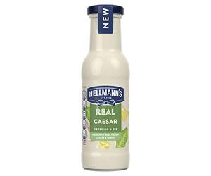 Hellmann's Real Caesar Salad Dressing & Dip vegetarian condiment free from artificial colours and flavours for salads, sandwiches, burgers and dips 250 ml