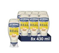 Hellmann's UEFA WOMEN'S EURO 2025* Limited Edition Real Mayonnaise Squeeze Bottle Condiment for Burgers, Sandwiches and Salads 8x 430 ml