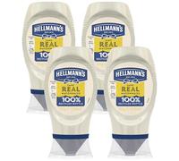 Hellmann's Real Mayonnaise mayo made with 100% free-range eggs perfect for sandwiches 250 ml (Pack of 4)