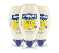 Hellmann's Real Mayonnaise Squeeze Bottle 3 Count a Rich Creamy Condiment Gluten Free, Made With 100% Cage-Free Eggs 20 oz