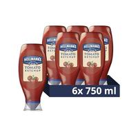 Hellmann's Squeeze Bottle Tomato Ketchup Condiment made with sustainably grown tomatoes perfect on a burger 6x 750 ml