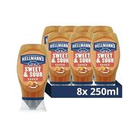 Hellmann's Sweet & Sour Sauce squeeze bottle the perfect condiment for chicken nuggets 8x 250 ml