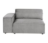 Beliani Right Hand Fabric Seat Section Grey Hellnar, Grey