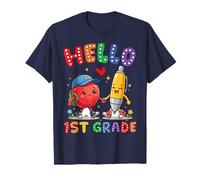 Hello 1St Grade Cute Pencil Students Back to School Day T-Shirt