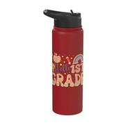 Hello 1st Grade Cute School Themed Stainless Steel Insulated Water Bottle