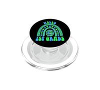 Hello 1st Grade Earth Leopard Rainbow PopSockets PopGrip for MagSafe