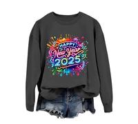 Hello 2025 Family Women's Crew Neck Sweatshirt Long Sleeve Sweat Jacket Women Blue, darkgray, XL