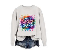 Hello 2025 Family Women's Crew Neck Sweatshirt Long Sleeve Sweat Jacket Women Blue, White, XXL