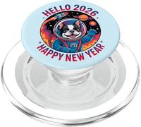 Hello 2026 Happy New Year 2026 Kids Girls Boys Dog Space PopSockets PopGrip for MagSafe