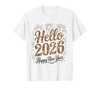 Hello 2026 Happy New Year Fireworks Celebration T-Shirt