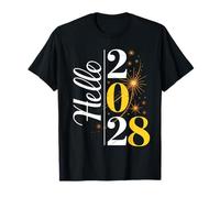 Hello 2028 New Year Crew Happy New Year 2028 Men Women Kids T-Shirt