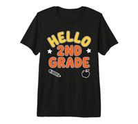 Hello 2nd Grade Cute Back to School Second Grader Premium T-Shirt